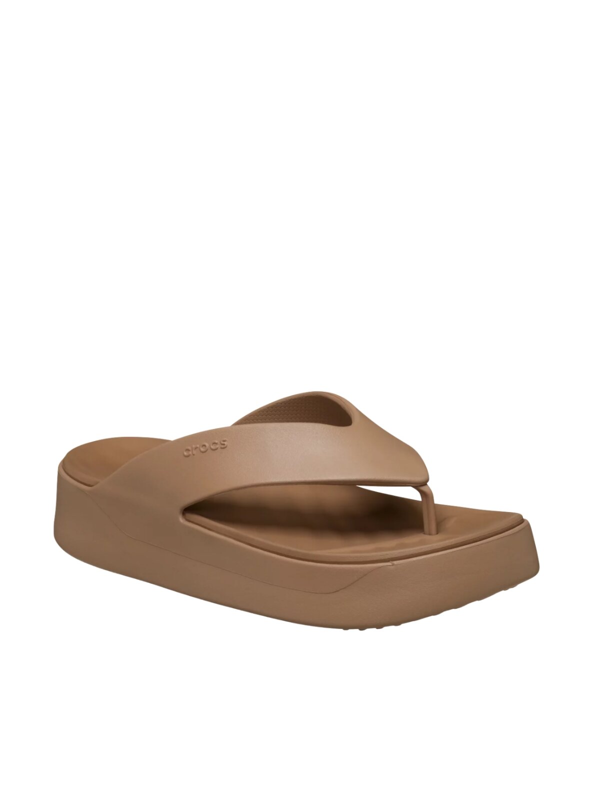 Crocs Getaway Platform Flip šlepetės moterims rudos 1