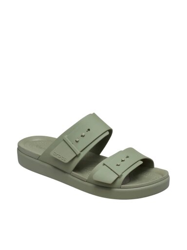 Crocs Brooklyn Buckle Low šlepetės moterims žalios 211215 3BX
