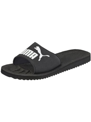 Puma Purecat juodos ir baltos šlepetės 360262 01