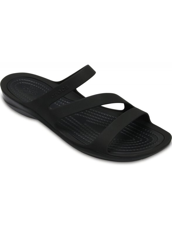 Crocs Swiftwater Sandal moteriškos šlepetės W juodos 203998 060 3 Crocs Swiftwater Sandal moteriškos šlepetės W juodos 203998 060 3