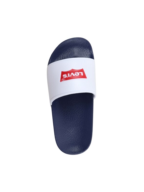 Levi's Pool moteriškos šlepetės, baltos ir tamsiai mėlynos VPOL0187S-0122 3 Levi's Pool moteriškos šlepetės, baltos ir tamsiai mėlynos VPOL0187S-0122 3
