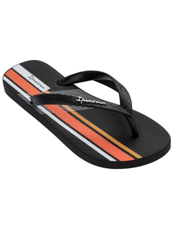 Ipanema Graphics vyriškos šlepetės juodos ir oranžinės spalvos 83532-AP255