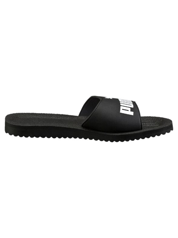 Puma Purecat juodos ir baltos šlepetės 360262 01
