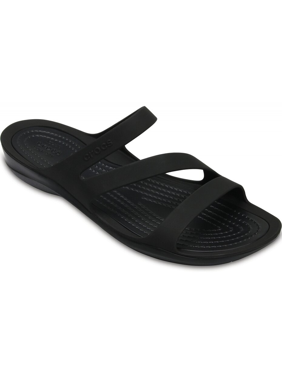 Crocs Swiftwater Sandal moteriškos šlepetės W juodos 203998 060 3 Crocs Swiftwater Sandal moteriškos šlepetės W juodos 203998 060 3