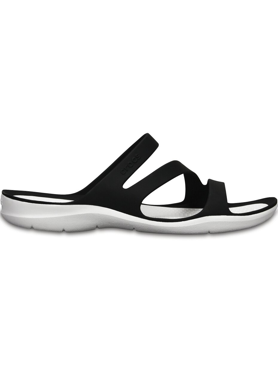 Crocs Swiftwater Sandal W moteriškos šlepetės juodos ir baltos 203998 066 2 Crocs Swiftwater Sandal W moteriškos šlepetės juodos ir baltos 203998 066 2