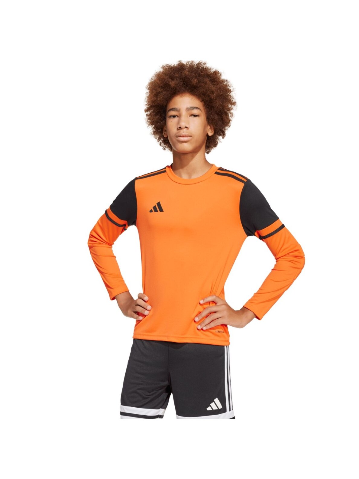 Adidas Squadra 25 Long Sleeve vaikams oranžinė vartininko marškinėliai JJ1941 Adidas Squadra 25 Long Sleeve vaikams oranžinė vartininko marškinėliai JJ1941