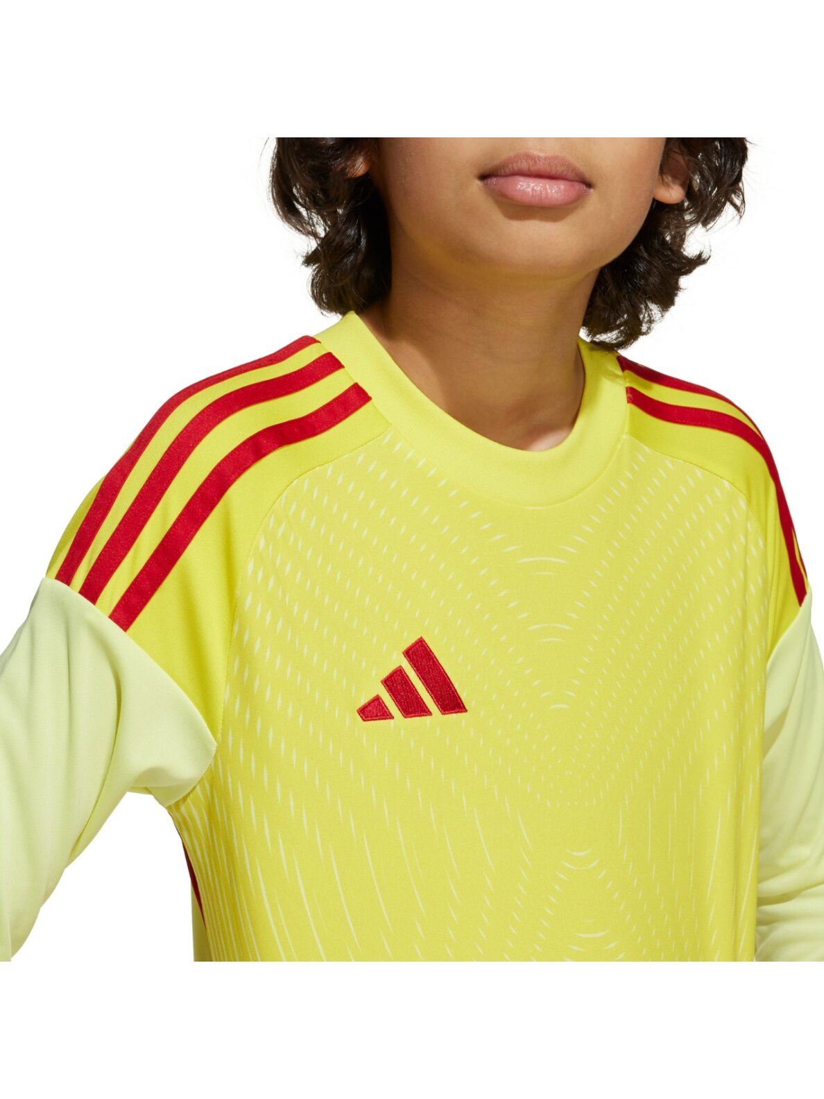 Adidas Tiro 25 Competition vartininko marškinėliai vaikams ilgomis rankovėmis geltoni-raudoni KJN2020 6