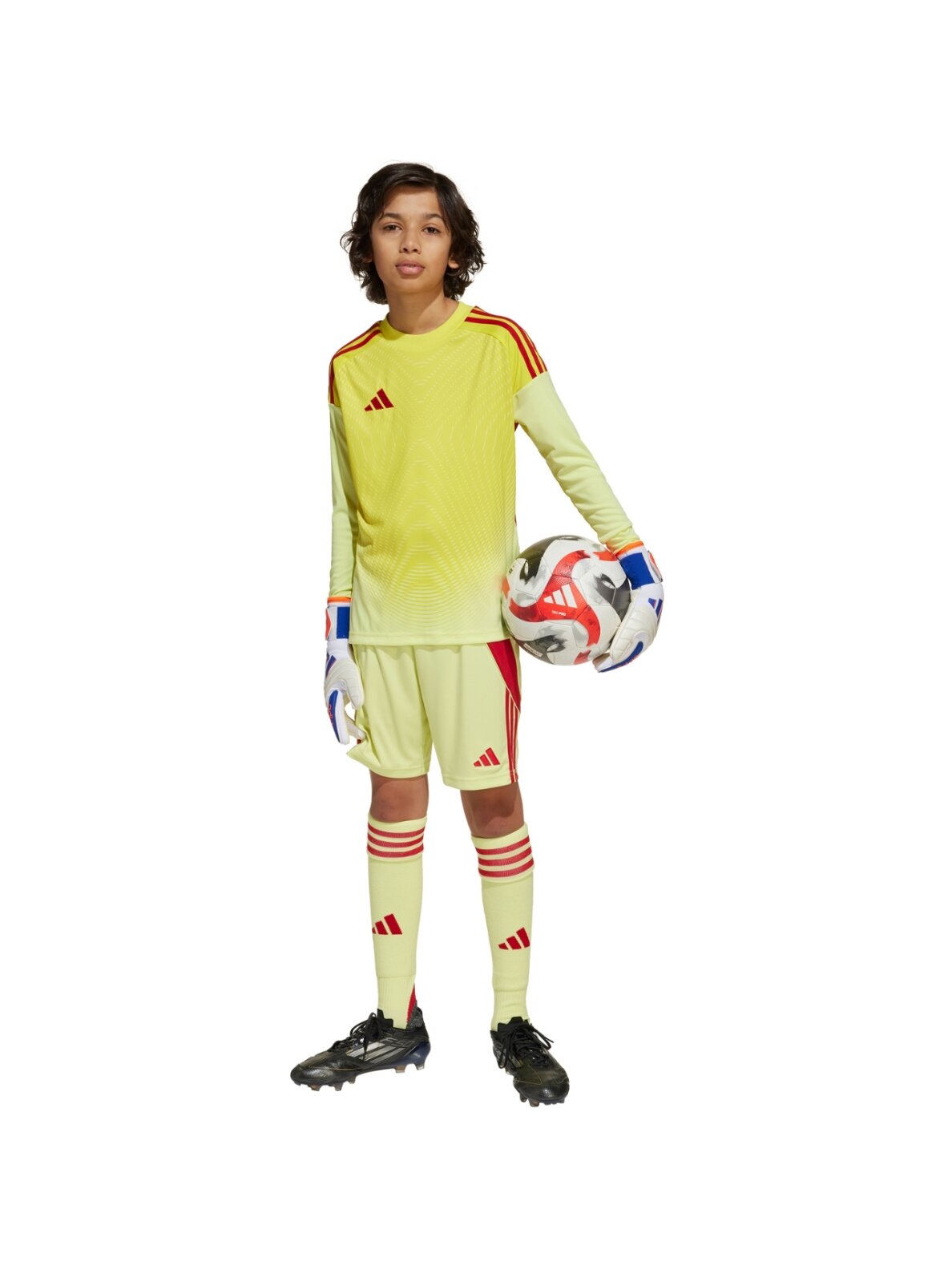 Adidas Tiro 25 Competition vartininko marškinėliai vaikams ilgomis rankovėmis geltoni-raudoni KJN2020 8