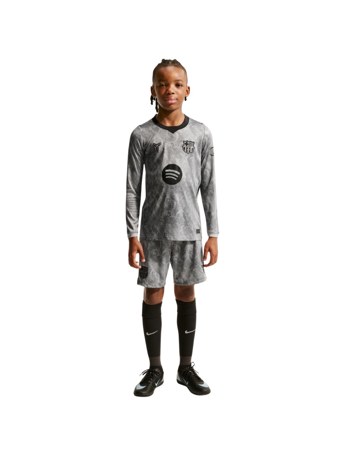 Nike FC Barcelona 2026/27 Stadium Away vaikiški vartininko marškinėliai, pilki, IO8337 013 7 Nike FC Barcelona 2026/27 Stadium Away vaikiški vartininko marškinėliai, pilki, IO8337 013 7