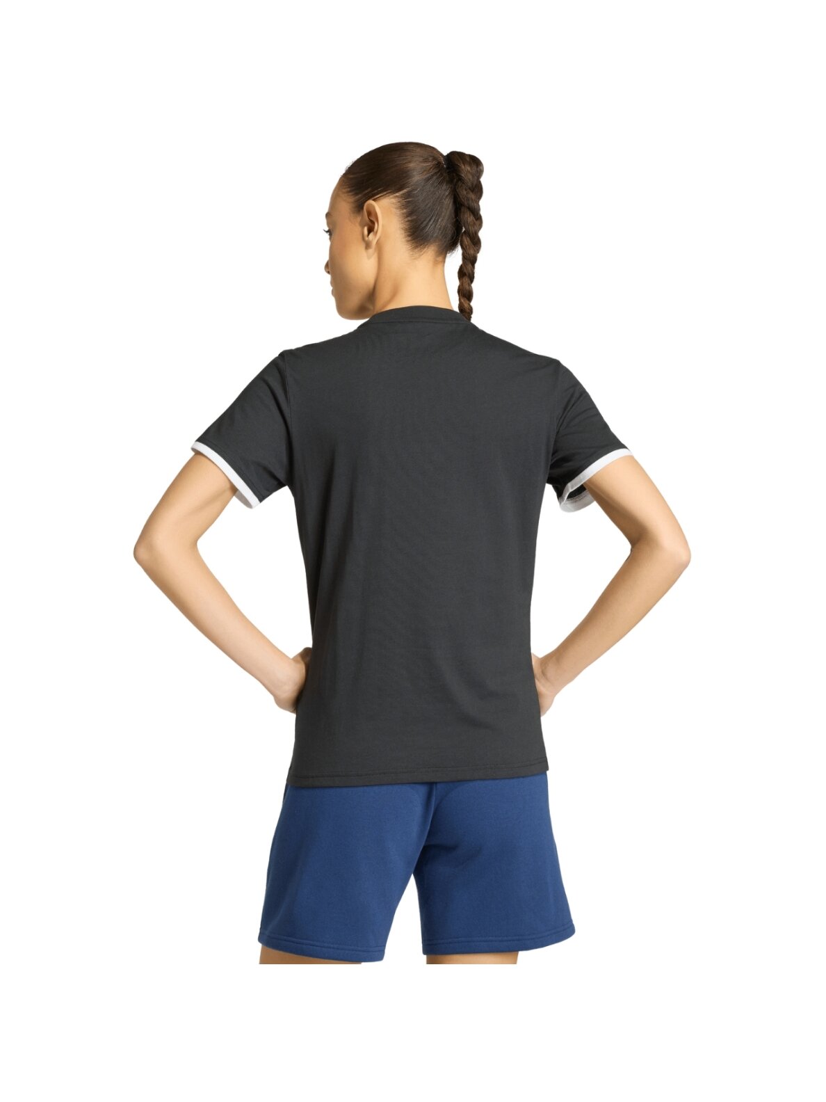Adidas Entrada 26 Tee marškinėliai moterims juodi JZ6682 2 Adidas Entrada 26 Tee marškinėliai moterims juodi JZ6682 2
