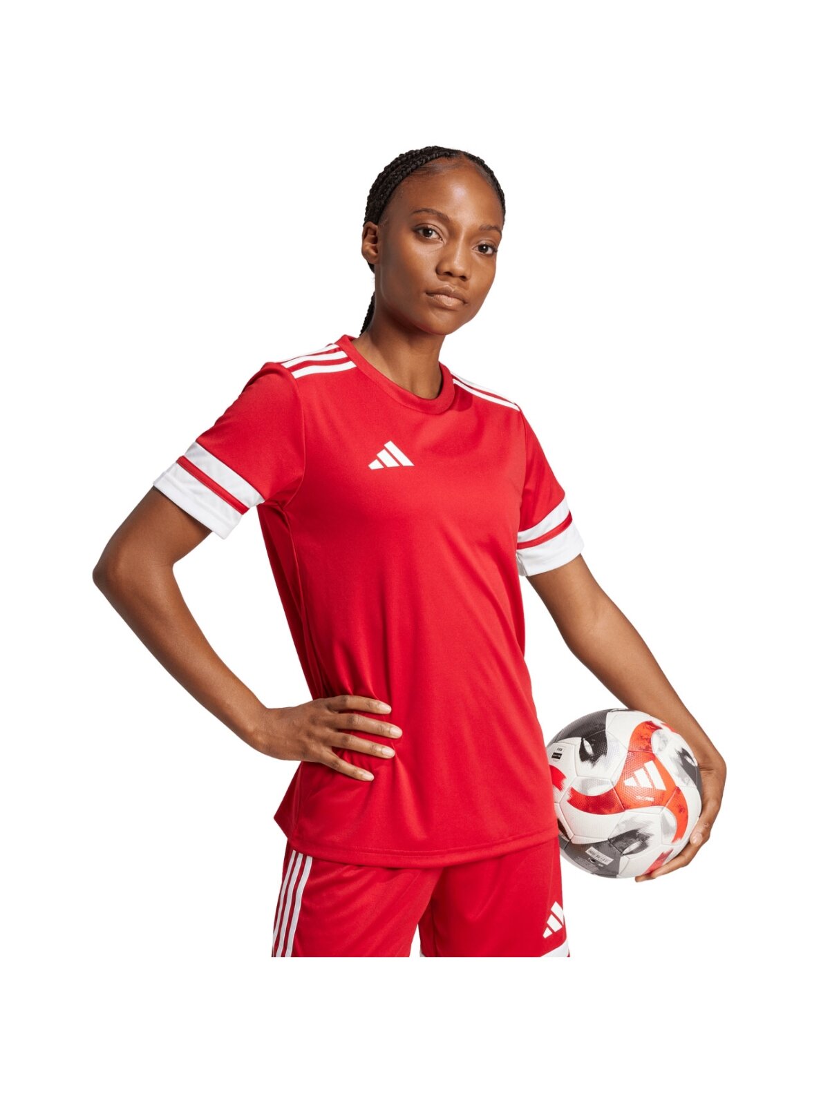 Adidas Squadra 25 Jersey moterims raudona marškinėliai JI9985