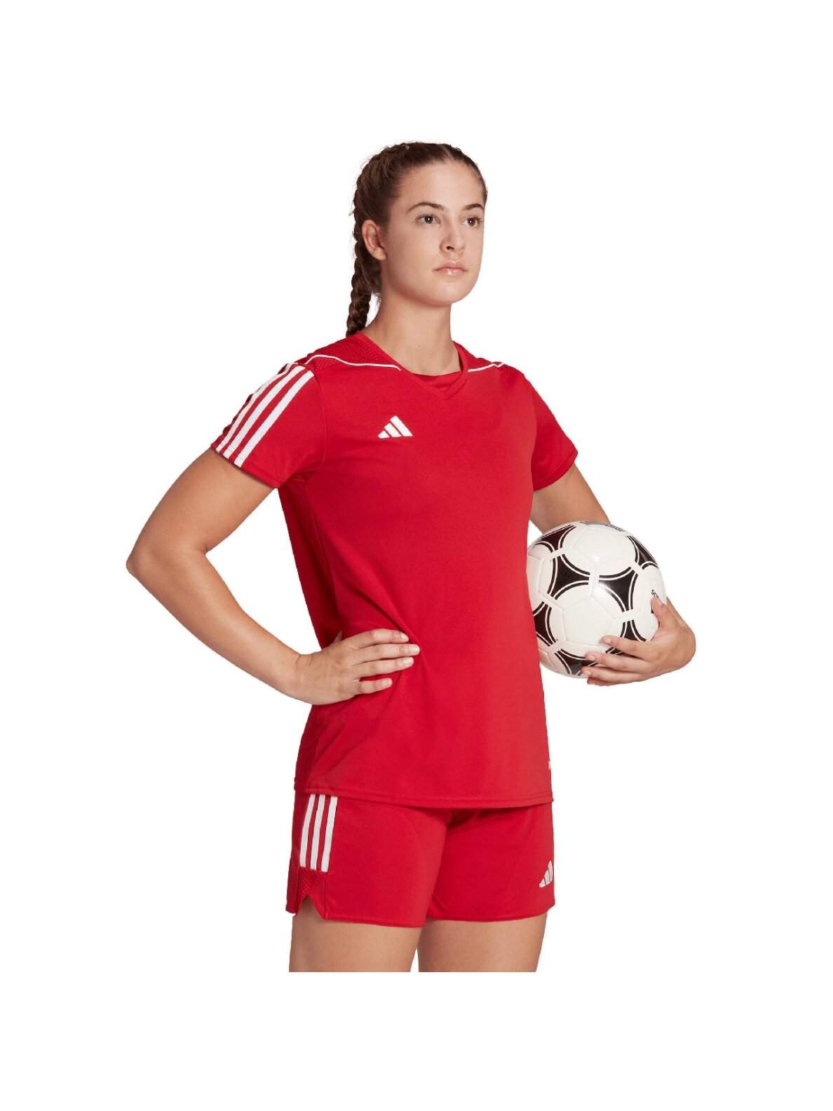 Adidas Tiro 23 League moterų marškinėliai raudoni HT6549 3