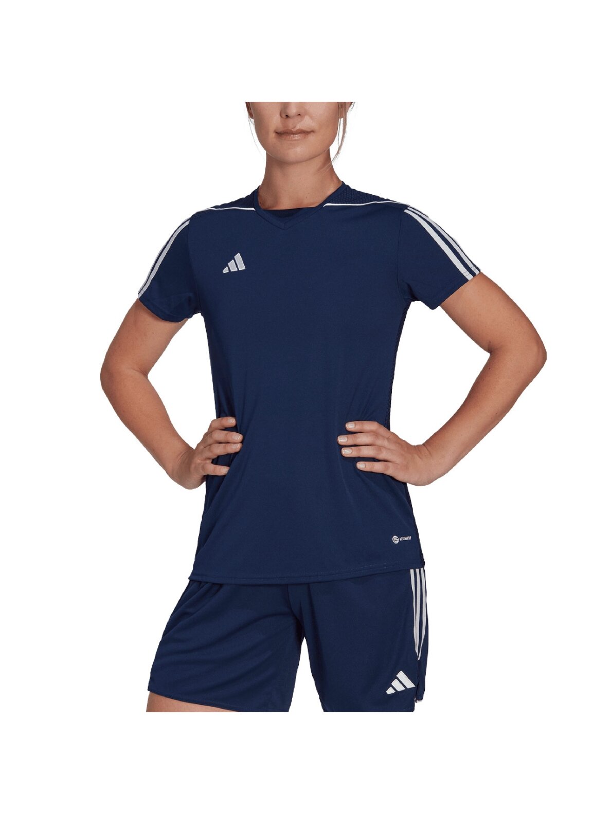 „Adidas Tiro 23 League“ moteriški marškinėliai, tamsiai mėlyni HR4613 4 „Adidas Tiro 23 League“ moteriški marškinėliai, tamsiai mėlyni HR4613 4