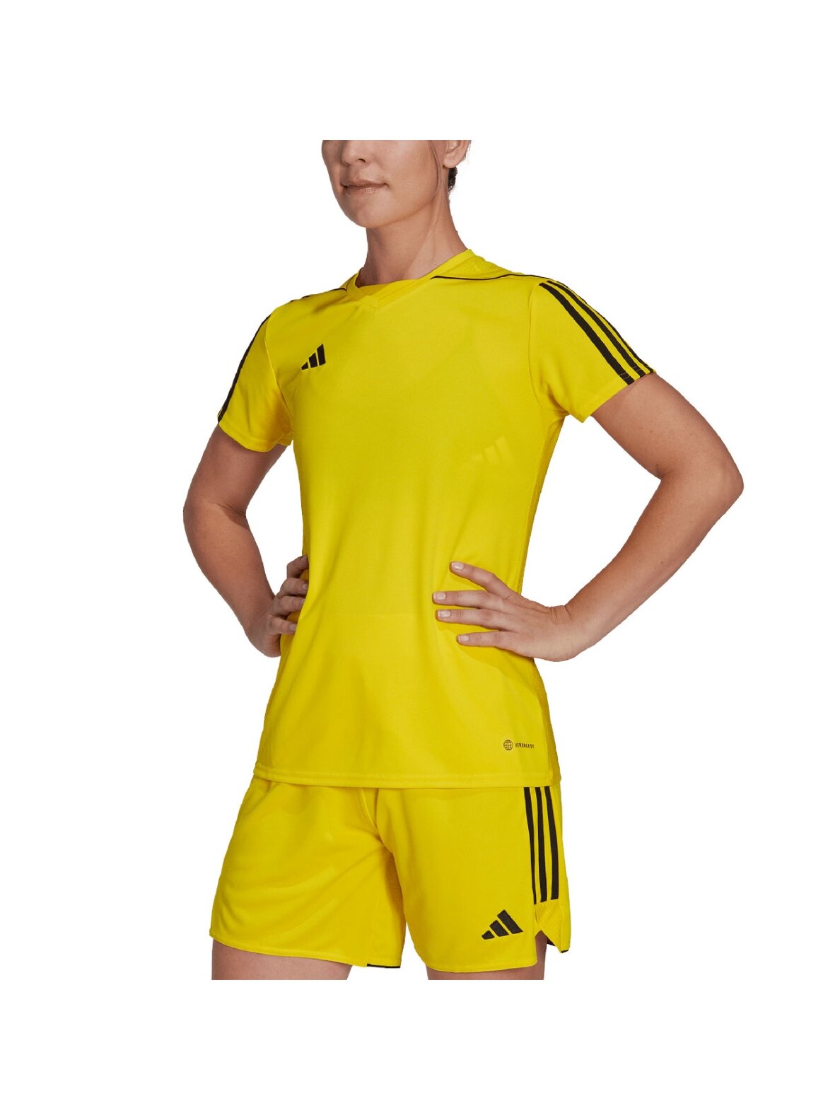 Adidas Tiro 23 League moterų marškinėliai geltoni HR4614 4