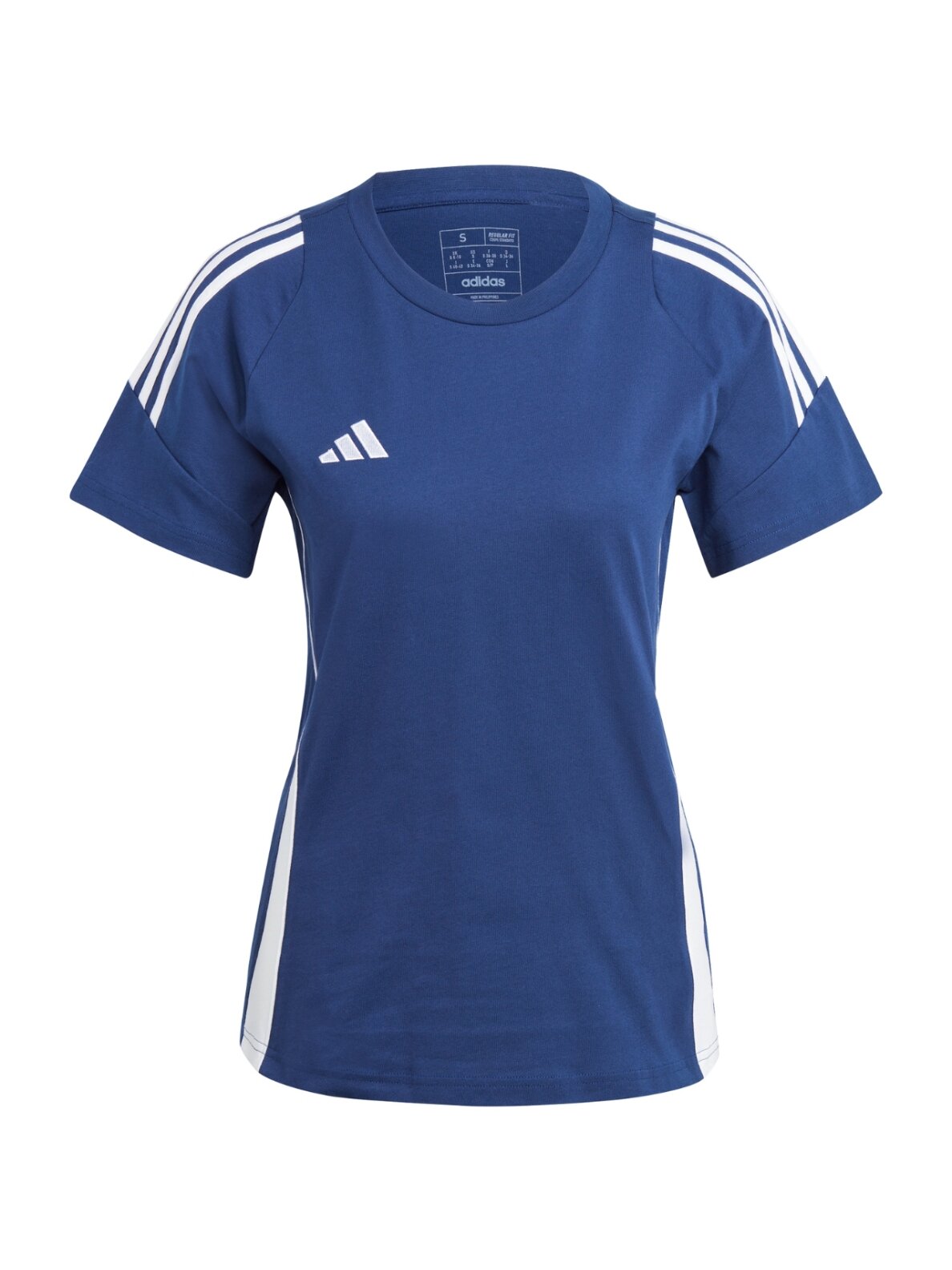 Adidas Tiro 24 Sweat moteriški marškinėliai mėlynos ir baltos spalvos IR9354 1 Adidas Tiro 24 Sweat moteriški marškinėliai mėlynos ir baltos spalvos IR9354 1
