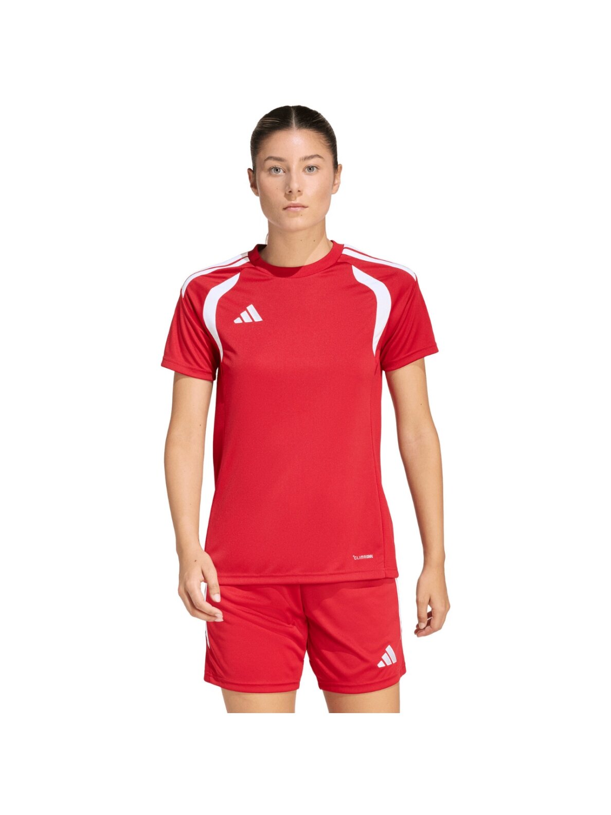 Adidas Tiro 26 League moterų marškinėliai raudoni KB1336 Adidas Tiro 26 League moterų marškinėliai raudoni KB1336