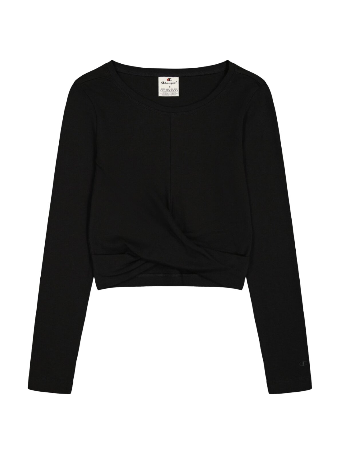 Champion Moteriški Crewneck Croptop marškinėliai juodi 117435 KK001 1 Champion Moteriški Crewneck Croptop marškinėliai juodi 117435 KK001 1