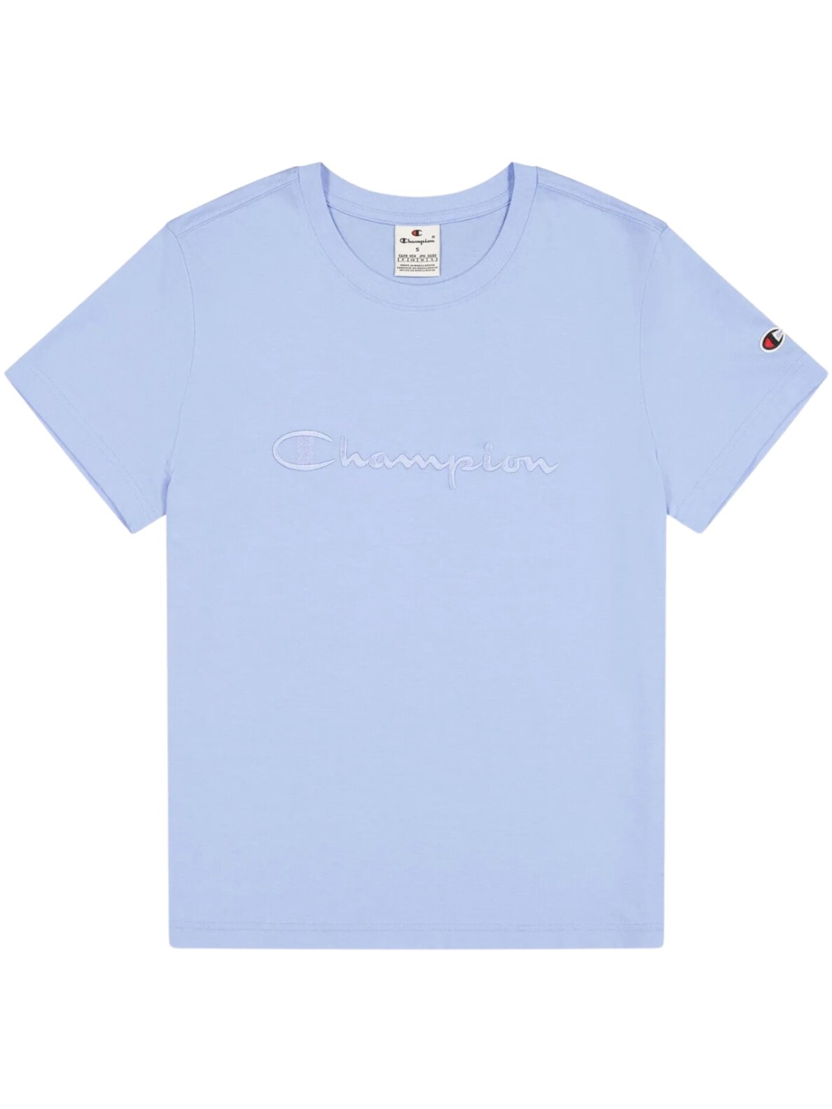 Champion SS Tee moteriški marškiniai, mėlyni 117650 BS186 1 Champion SS Tee moteriški marškiniai, mėlyni 117650 BS186 1