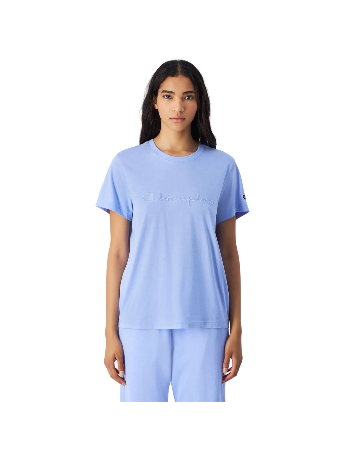 Champion SS Tee moteriški marškiniai, mėlyni 117650 BS186