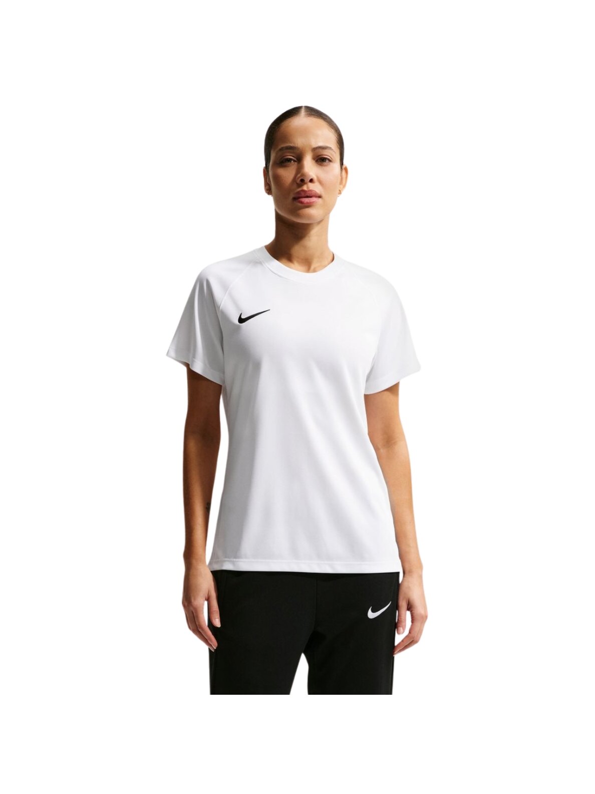 Nike Dri-Fit Park VIII moterims balta marškinėliai HV8178 100 Nike Dri-Fit Park VIII moterims balta marškinėliai HV8178 100