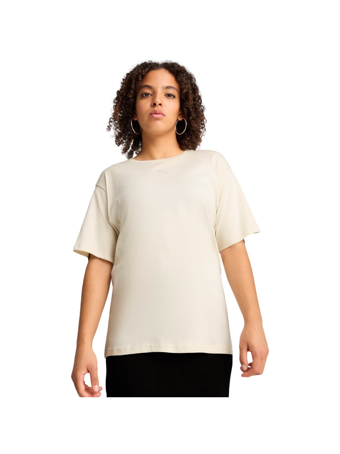 Puma ESS Relaxed Tee marškinėliai moterims smėlio spalvos 684971 87
