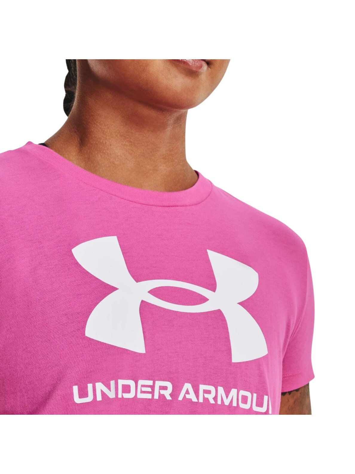 Under Armour Live Sportstyle Graphic SSC moteriški marškinėliai rožiniai 1356305 659 3 Under Armour Live Sportstyle Graphic SSC moteriški marškinėliai rožiniai 1356305 659 3