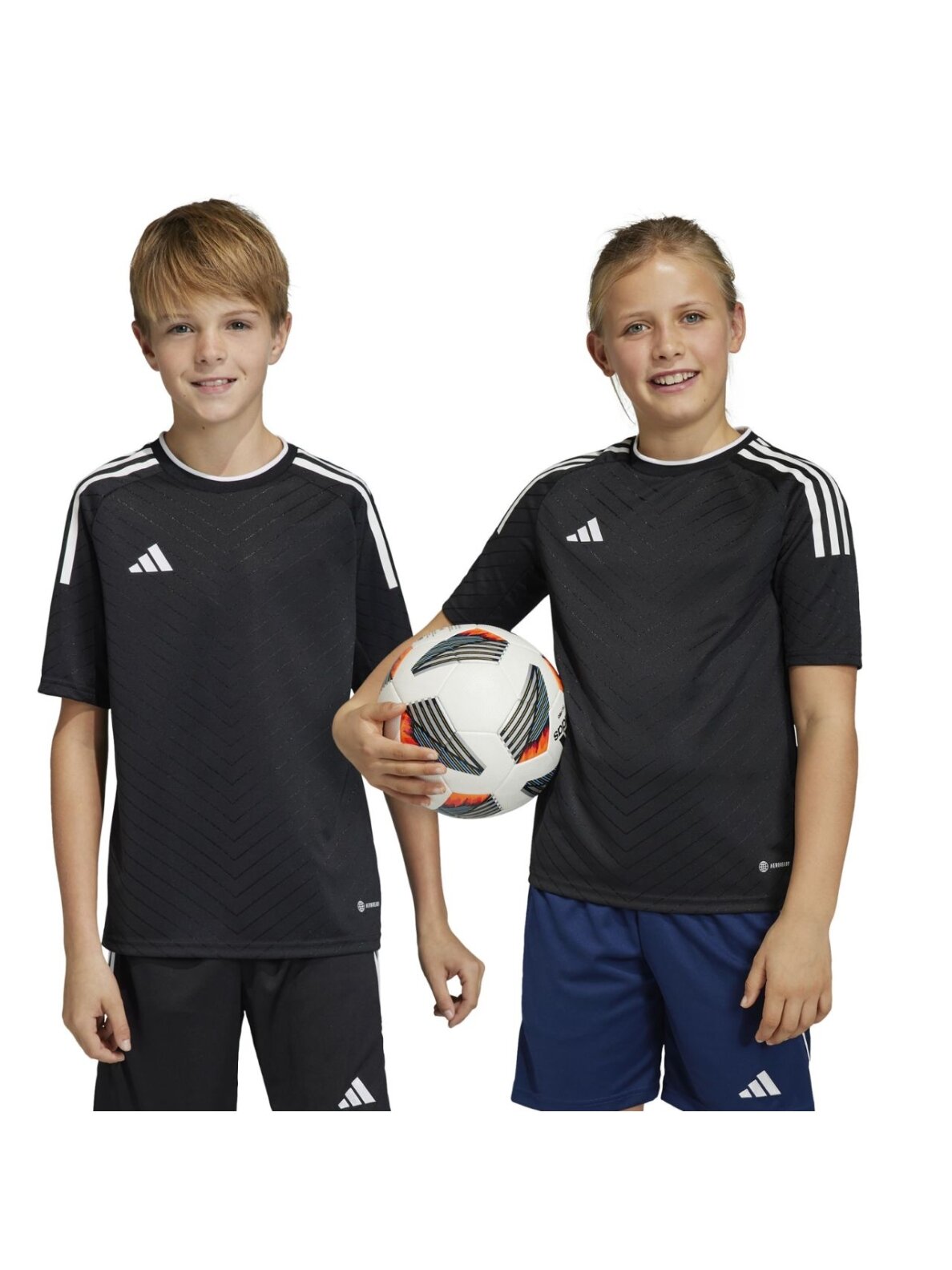 Adidas Campeon 23 Jersey vaikiški marškinėliai, juodi HS0537 3