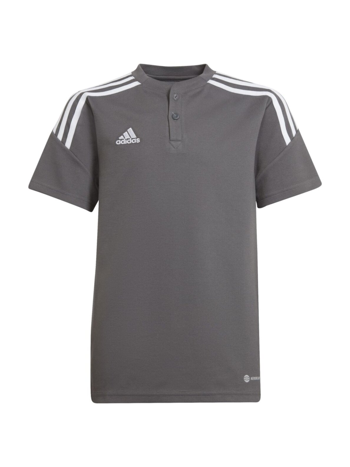 Adidas Condivo 22 Polo vaikiški marškinėliai, pilki HD2314 Adidas Condivo 22 Polo vaikiški marškinėliai, pilki HD2314