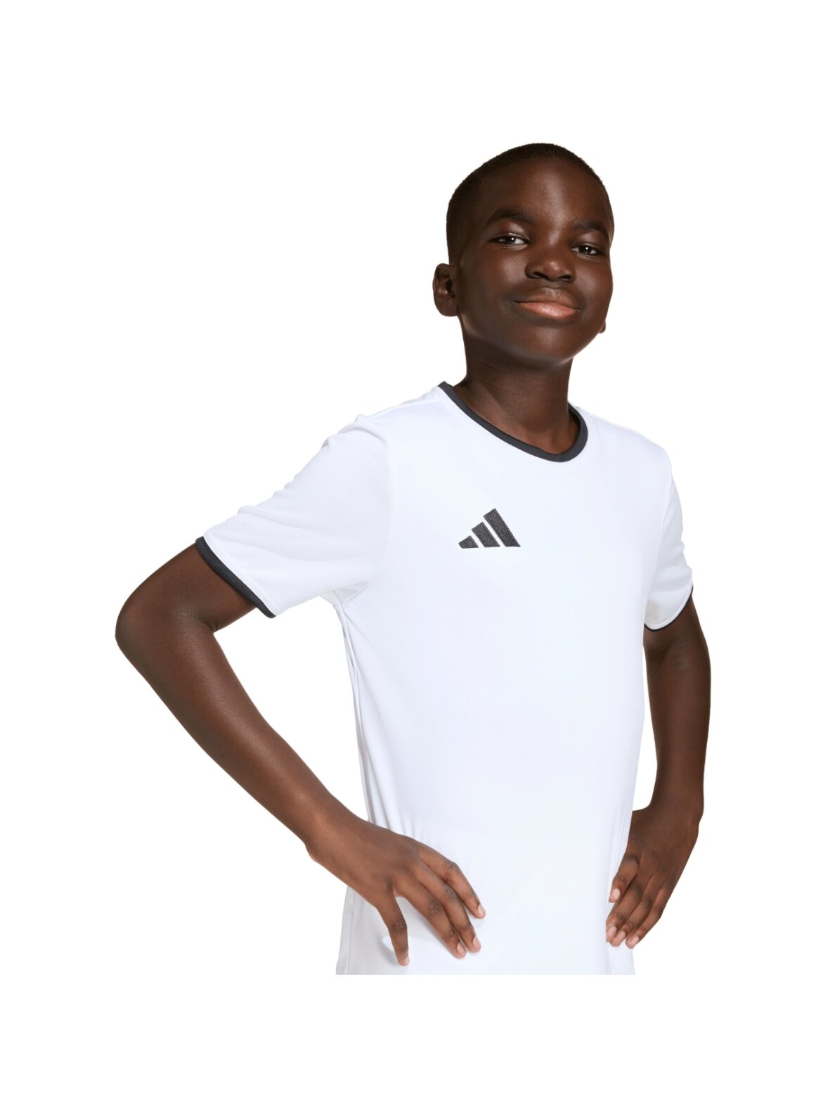 Adidas Entrada 26 Jersey vaikiški marškinėliai, balti ir juodi JZ2532 6