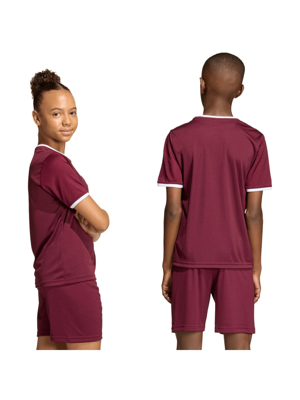 Adidas Entrada 26 Jersey marškinėliai vaikams bordo spalvos JZ2530 3 Adidas Entrada 26 Jersey marškinėliai vaikams bordo spalvos JZ2530 3
