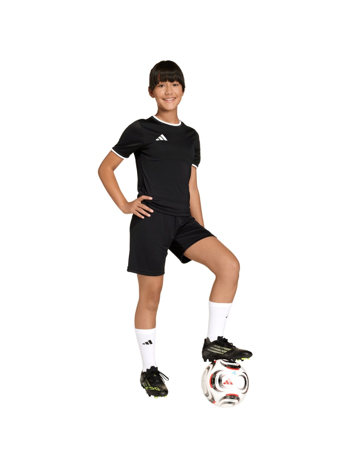 Adidas Entrada 26 Jersey marškinėliai vaikams juodi JZ2524 5