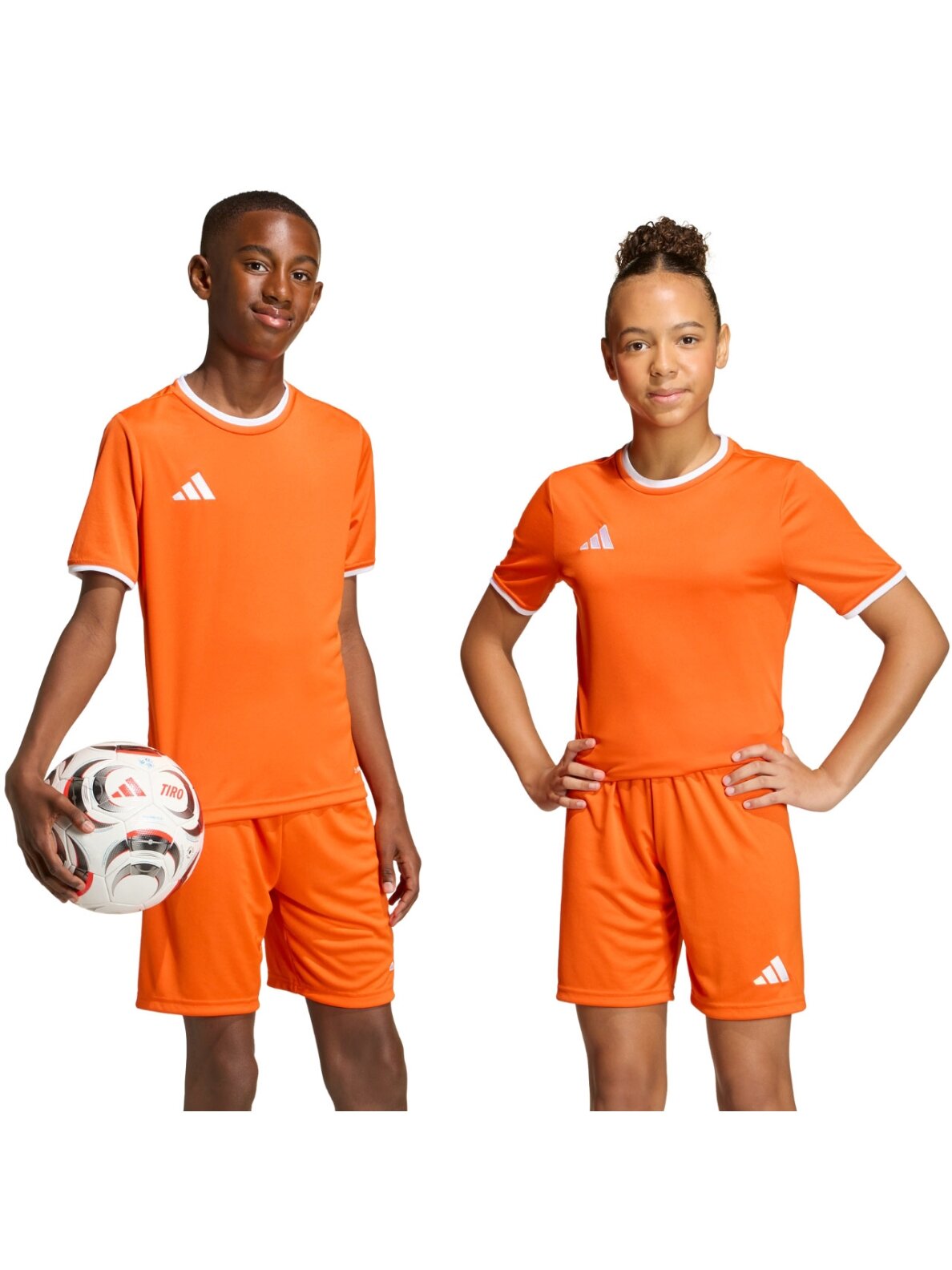 Adidas Entrada 26 Jersey vaikiška marškinėliai oranžiniai JZ2526 Adidas Entrada 26 Jersey vaikiška marškinėliai oranžiniai JZ2526