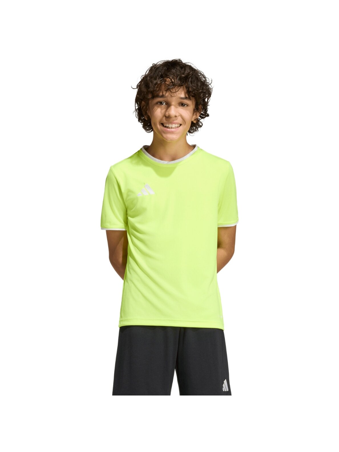 Adidas Entrada 26 Jersey marškinėliai vaikams neoninė geltona KE9845 Adidas Entrada 26 Jersey marškinėliai vaikams neoninė geltona KE9845