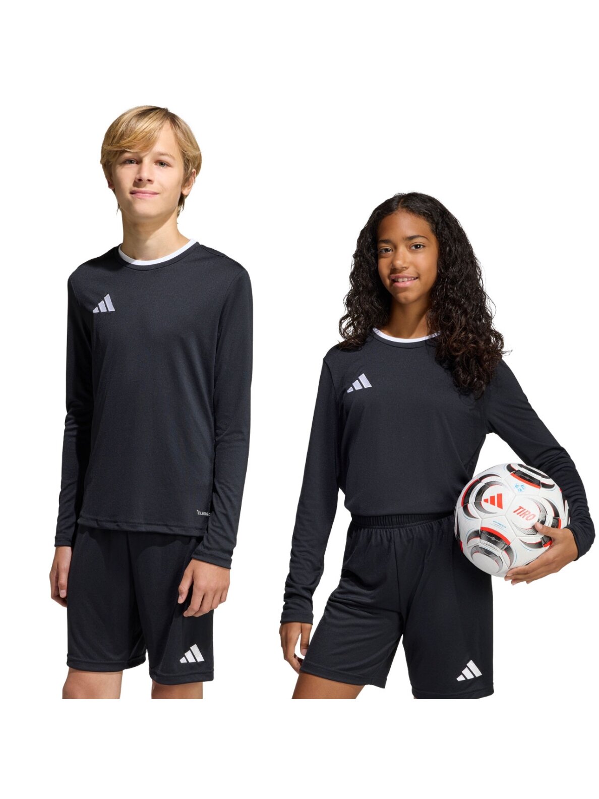 adidas Entrada 26 Long Sleeve Jersey marškiniai vaikams juodi KF5879