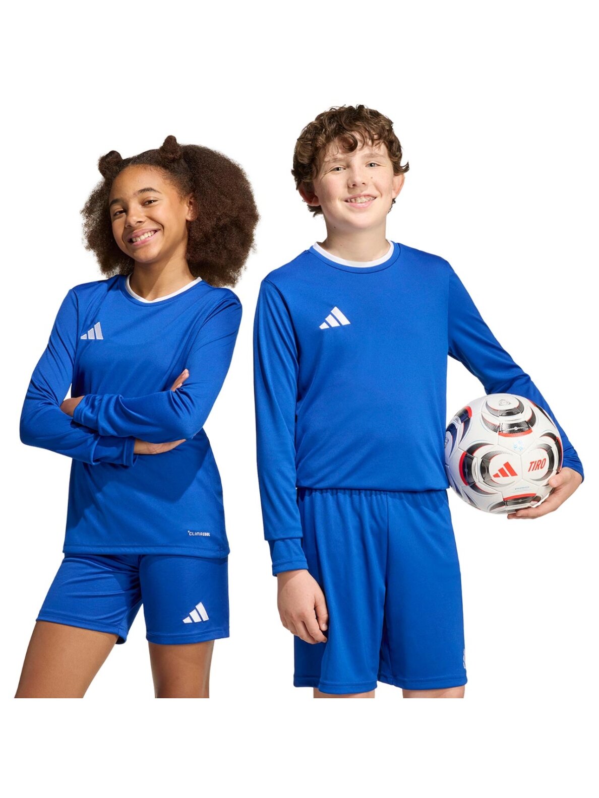 Adidas Entrada 26 Long Sleeve Jersey marškinėliai vaikams mėlyni KF5886