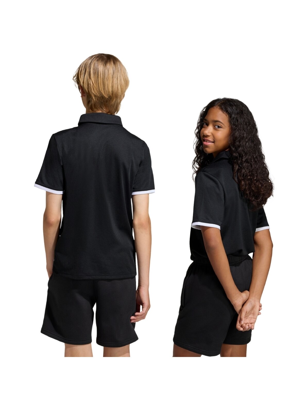 Adidas Entrada 26 Polo marškinėliai vaikams juodi JZ6629 2 Adidas Entrada 26 Polo marškinėliai vaikams juodi JZ6629 2