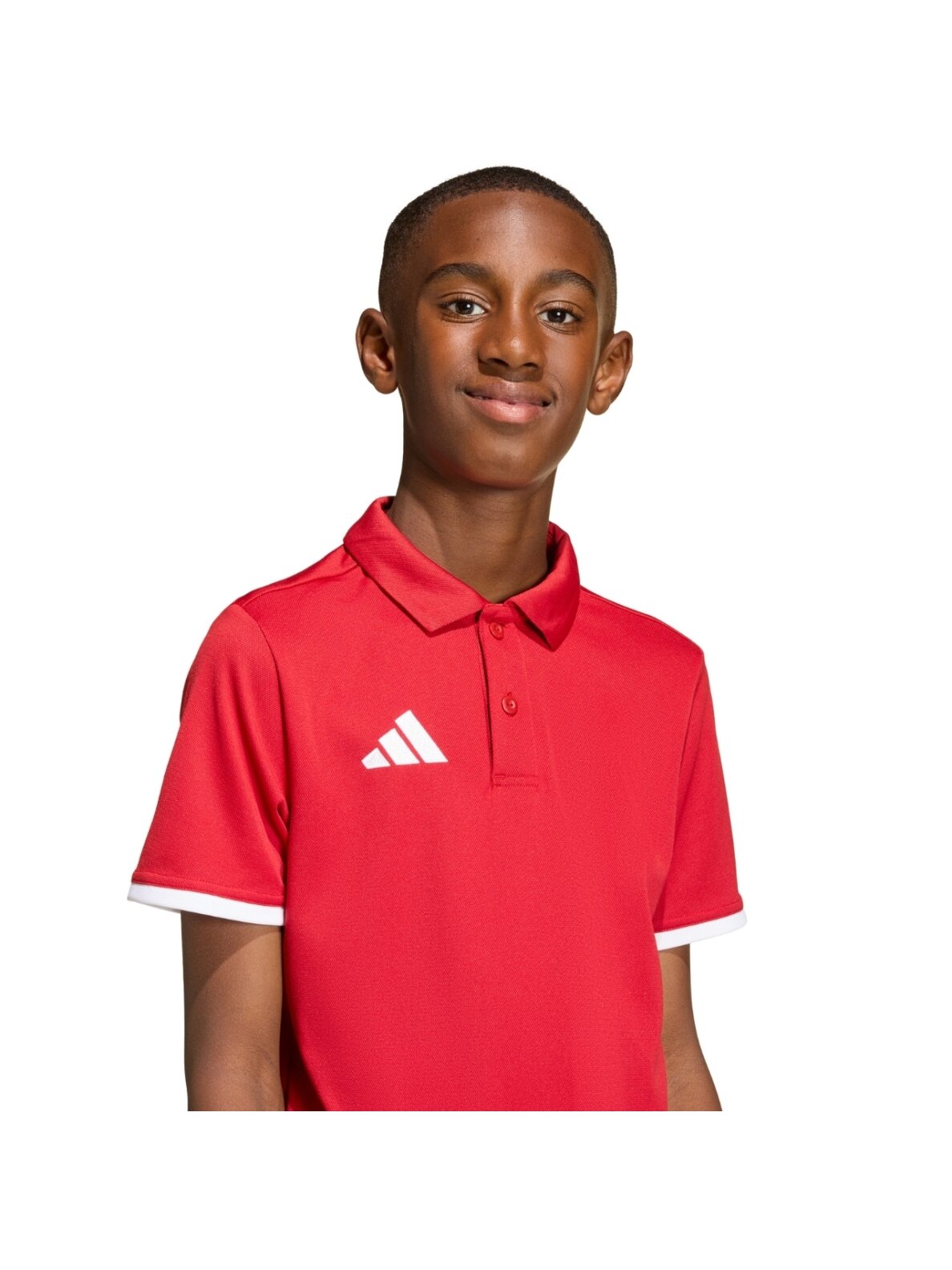 Adidas Entrada 26 Polo marškinėliai vaikams raudoni JZ6626 5