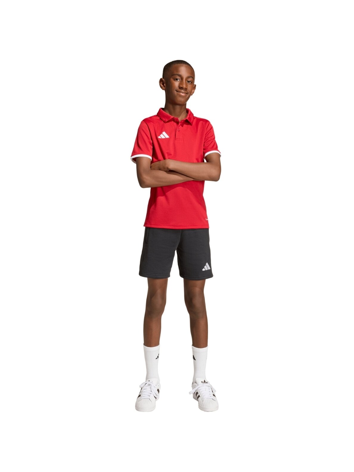 Adidas Entrada 26 Polo marškinėliai vaikams raudoni JZ6626 7 Adidas Entrada 26 Polo marškinėliai vaikams raudoni JZ6626 7