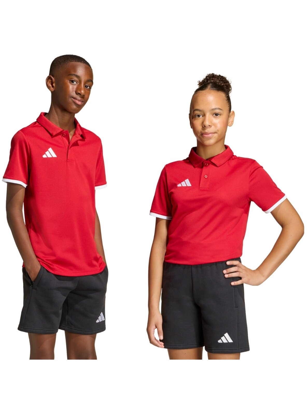 Adidas Entrada 26 Polo marškinėliai vaikams raudoni JZ6626 Adidas Entrada 26 Polo marškinėliai vaikams raudoni JZ6626