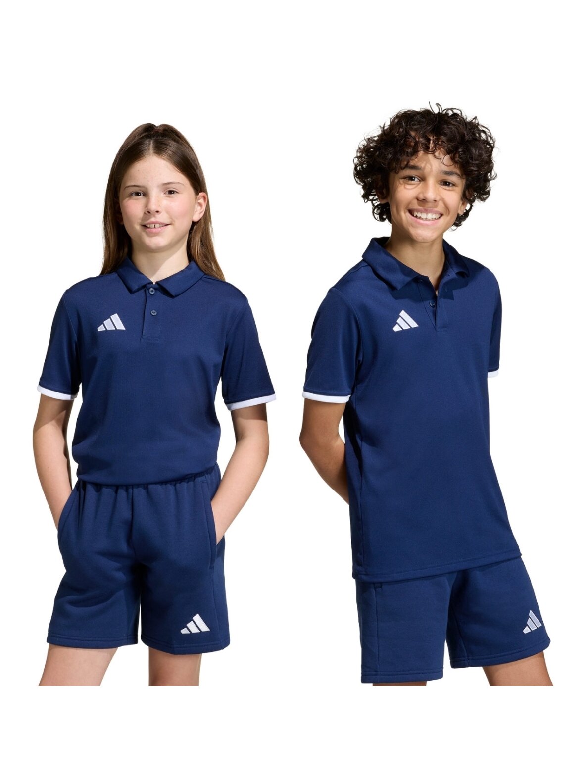 Adidas Entrada 26 Polo marškinėliai vaikams tamsiai mėlyni JZ6627 Adidas Entrada 26 Polo marškinėliai vaikams tamsiai mėlyni JZ6627