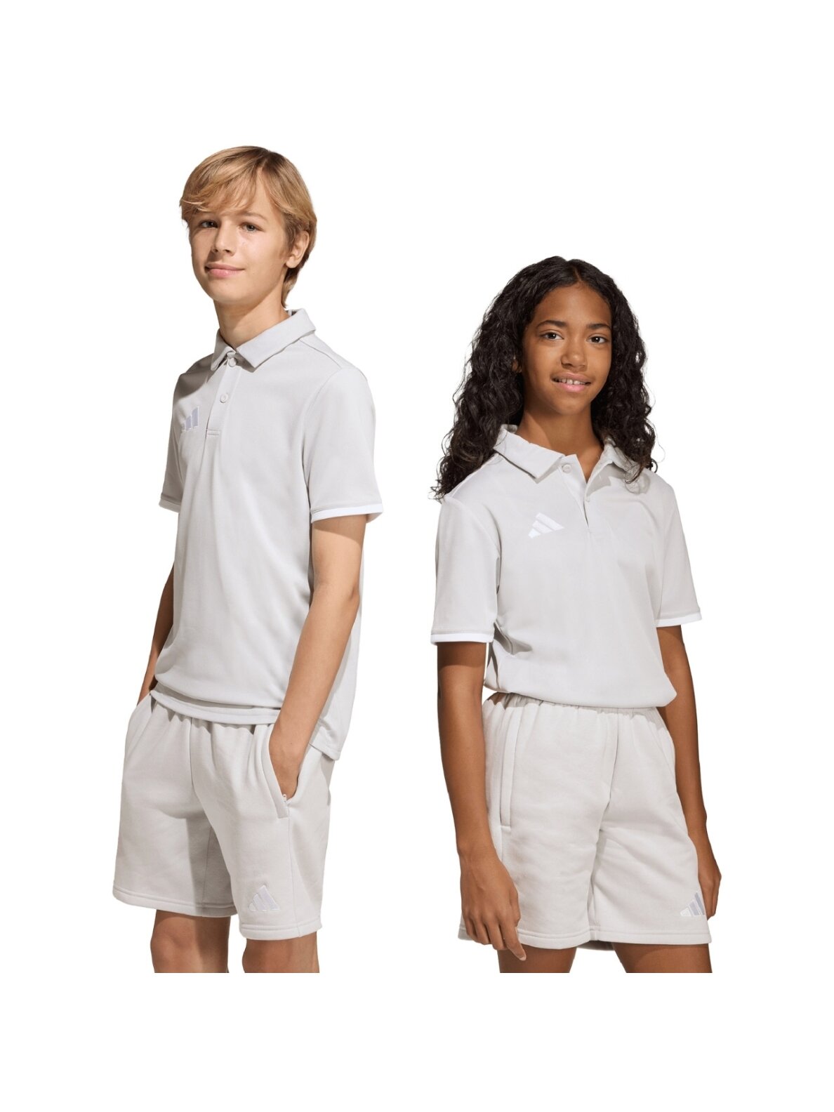 Adidas Entrada 26 Polo marškinėliai vaikams šviesiai pilka JZ6628