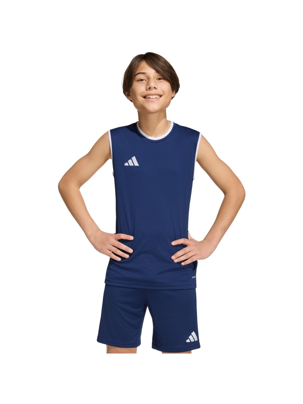 Adidas Entrada 26 Sleeveless Jersey marškinėliai vaikams tamsiai mėlyni KB3936 4 Adidas Entrada 26 Sleeveless Jersey marškinėliai vaikams tamsiai mėlyni KB3936 4