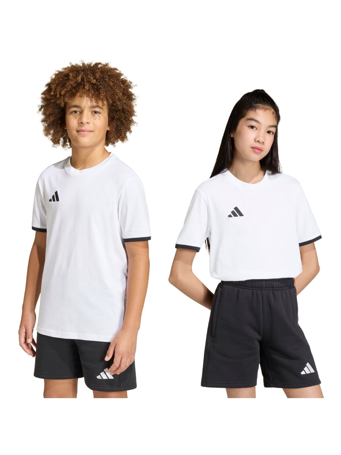Adidas Entrada 26 Tee marškinėliai vaikams, balti JZ6670 Adidas Entrada 26 Tee marškinėliai vaikams, balti JZ6670