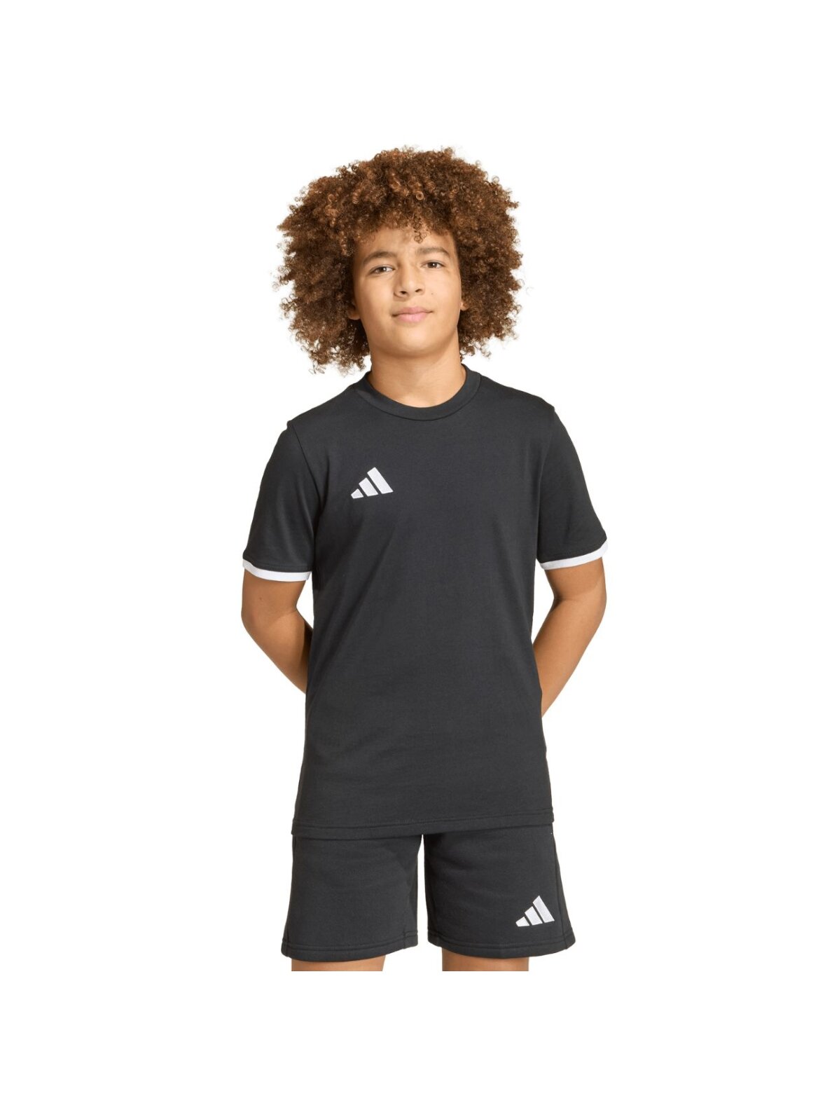 Adidas Entrada 26 Tee marškinėliai vaikams juodi JZ6671 3