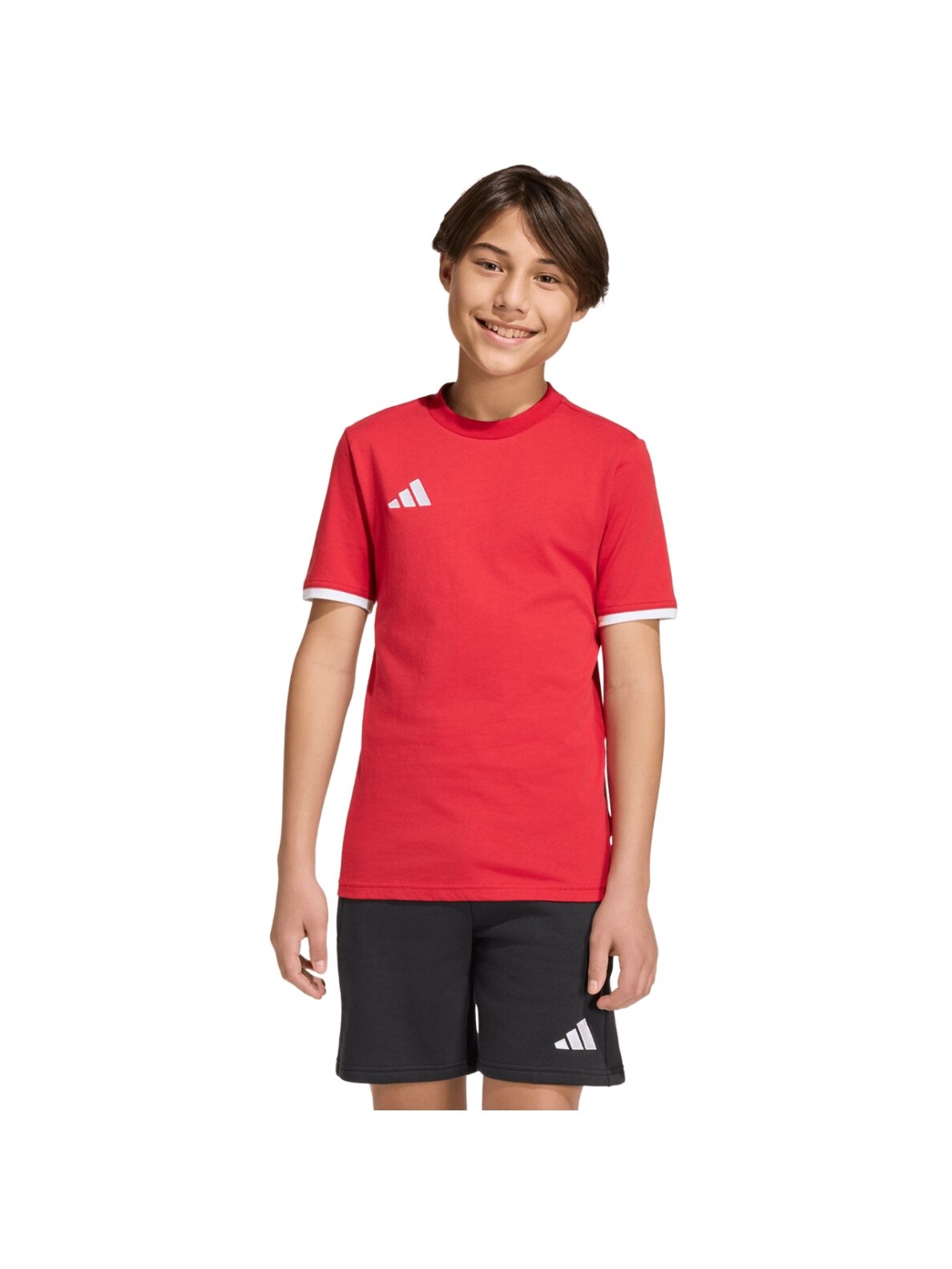 Adidas Entrada 26 Tee marškinėliai vaikams raudoni JZ6674 3 Adidas Entrada 26 Tee marškinėliai vaikams raudoni JZ6674 3
