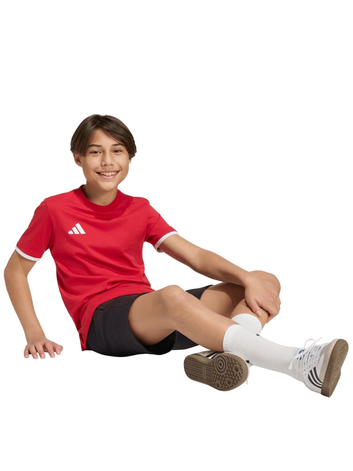 Adidas Entrada 26 Tee marškinėliai vaikams raudoni JZ6674 7 Adidas Entrada 26 Tee marškinėliai vaikams raudoni JZ6674 7