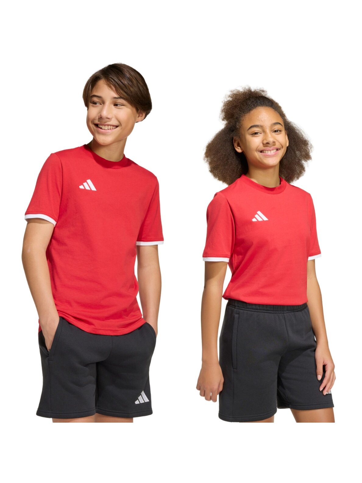 Adidas Entrada 26 Tee marškinėliai vaikams raudoni JZ6674