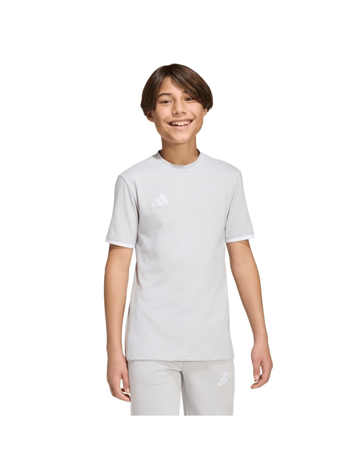 Adidas Entrada 26 Tee marškinėliai vaikams pilki JZ6672 3