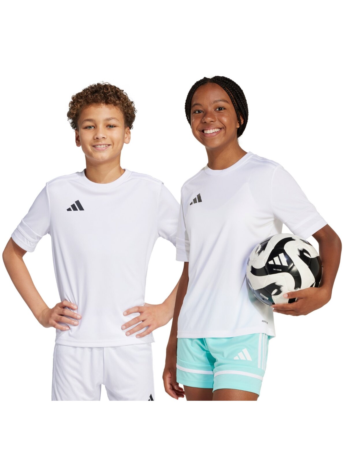 Adidas Squadra 25 vaikiška marškinėliai balta JJ0058