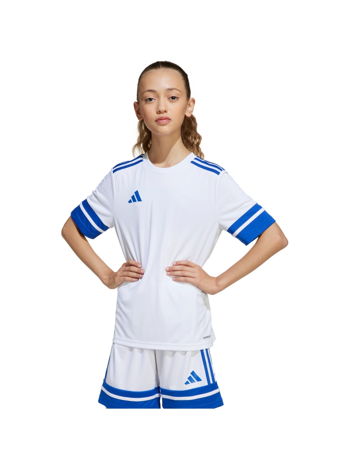 Adidas Squadra 25 marškinėliai vaikams balti-mėlyni JJ0060 4 Adidas Squadra 25 marškinėliai vaikams balti-mėlyni JJ0060 4